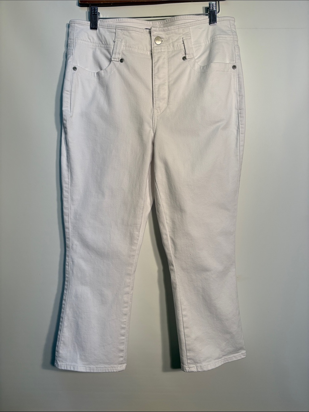 NYDJ Ami Skinny White High-Rise Capris